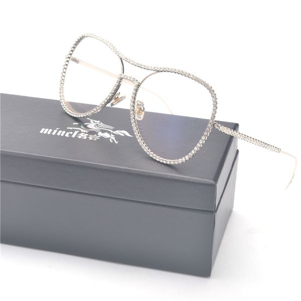 mincl luxury diamond metal shades glasses female unique brand design sun glasses clear lens fashion style clear sunglasses nx, White;black
mincl luxury diamond metal shades glasses female unique brand design sun glasses clear lens fashion style clear sunglasses nx, White;black