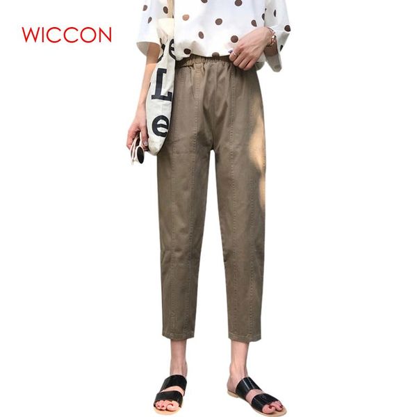 new fashion women casual high elastic waist pockets harem trousers solid cotton linen loose cargo pants turnip pantalon, Black;white
new fashion women casual high elastic waist pockets harem trousers solid cotton linen loose cargo pants turnip pantalon, Black;white