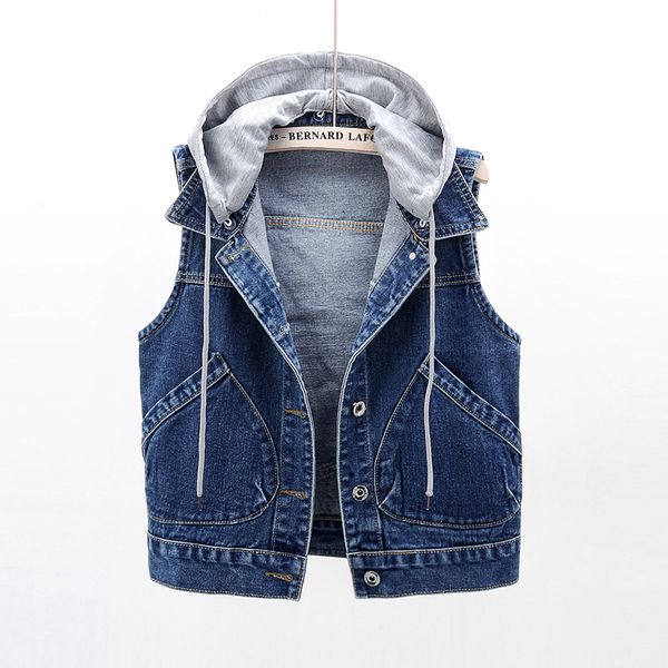 sleeveless denim women vest spring autumn detachable hooded outerwear plus size 4xl 5xl vintage female casual jeans jacket, Black;white
sleeveless denim women vest spring autumn detachable hooded outerwear plus size 4xl 5xl vintage female casual jeans jacket, Black;white