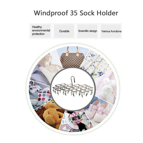 clothes hanger drying rack socks clip hangers for clothes sock hanger stainless steel windproof swivel organizer with 35 clips
clothes hanger drying rack socks clip hangers for clothes sock hanger stainless steel windproof swivel organizer with 35 clips