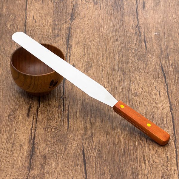 10 inch stainless steel wooden handle directly kiss the knife baking articles cream cake flat decoration scraper kitchen small tool
10 inch stainless steel wooden handle directly kiss the knife baking articles cream cake flat decoration scraper kitchen small tool