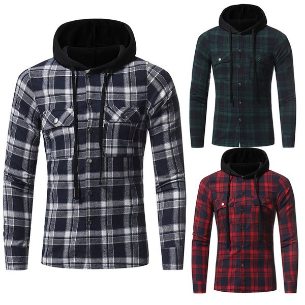 men's autumn winter long sleeved plaid hooded shirt coat jacket 2018 boy male winter warm thicken coat jacket ship from usa, Black;brown
men's autumn winter long sleeved plaid hooded shirt coat jacket 2018 boy male winter warm thicken coat jacket ship from usa, Black;brown