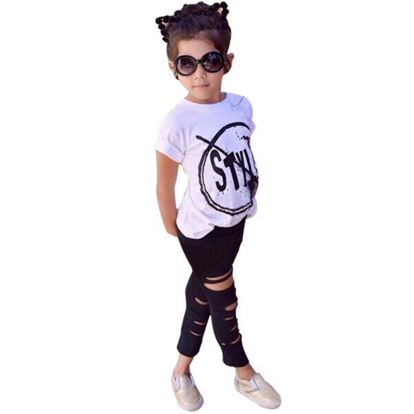 детская одежда девочек pant лето новый рукав набор t-shirt поножи дети 2pcs и hole outfit маленькая девочка короткие, White
детская одежда девочек pant лето новый рукав набор t-shirt поножи дети 2pcs и hole outfit маленькая девочка короткие, White