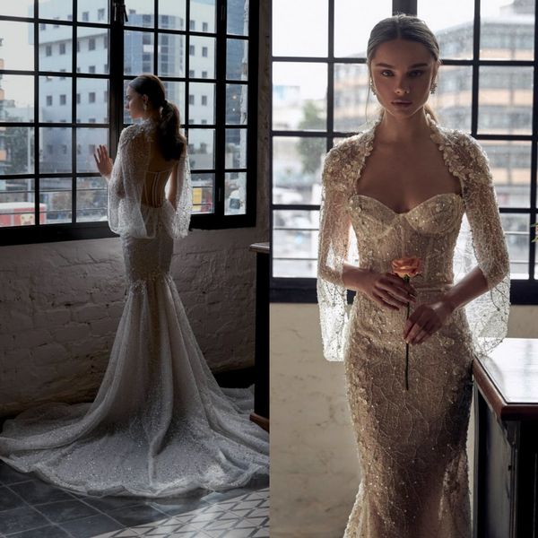 julie vino mermaid wedding dresses luxury beading sequins sweetheart backless bridal gowns sweep train beach slim wedding dress, White
julie vino mermaid wedding dresses luxury beading sequins sweetheart backless bridal gowns sweep train beach slim wedding dress, White