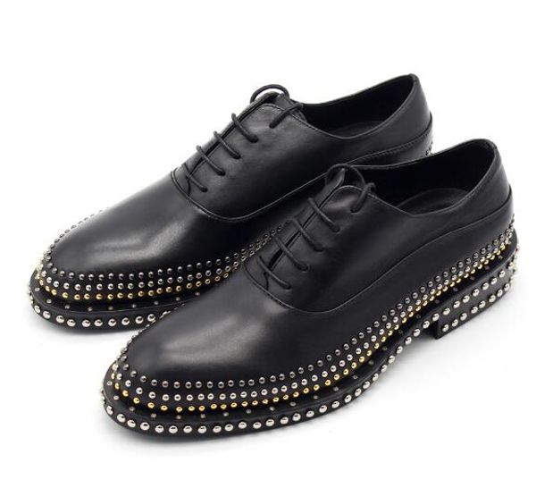 handmade men oxfords formal business shoes flat rivets gentlemen shoes high quality, Black
handmade men oxfords formal business shoes flat rivets gentlemen shoes high quality, Black