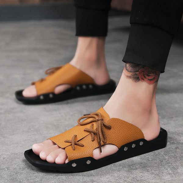 2019 summer sandals men's outdoor breathable slippers leather men's beach casual non-slip shoes slippers flip-flops, Blue;gray
2019 summer sandals men's outdoor breathable slippers leather men's beach casual non-slip shoes slippers flip-flops, Blue;gray