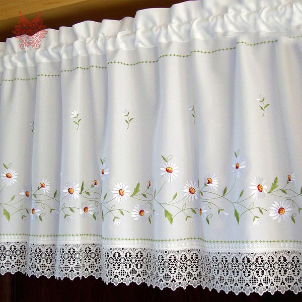 new fashion white with floral embroidery half-curtain lace decor bay window curtain for coffee kitchen room sp4151 ing
new fashion white with floral embroidery half-curtain lace decor bay window curtain for coffee kitchen room sp4151 ing