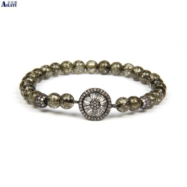 ailatu new cubic zirconia beads women stone relief bracelet couples jewelry, Golden;silver 
ailatu new cubic zirconia beads women stone relief bracelet couples jewelry, Golden;silver