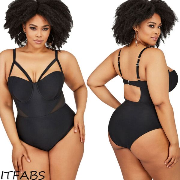 hirigin plus size women monokini one-piece backless bodycon bodysuit leotard swimsuit summer swimwear bathing suit, Black;white
hirigin plus size women monokini one-piece backless bodycon bodysuit leotard swimsuit summer swimwear bathing suit, Black;white