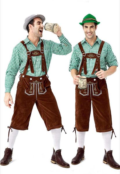 designer costumes 2019 new german traditional oktoberfest clothing plaid shirt men's beer suspenders suit luxury clothing sale, Black;red
designer costumes 2019 new german traditional oktoberfest clothing plaid shirt men's beer suspenders suit luxury clothing sale, Black;red