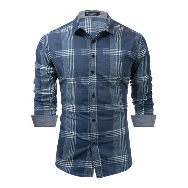2020 new cotton plaid men's wash denim check shirt casual color matching loose lapel shirt button down men, White;black
2020 new cotton plaid men's wash denim check shirt casual color matching loose lapel shirt button down men, White;black