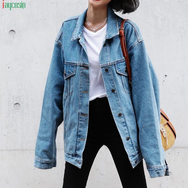 jaycosin jacket womens jackets and coats 2019 loose long sleeve jeans coat female retro cowboy denim loose casual jacket fashion, Black;brown
jaycosin jacket womens jackets and coats 2019 loose long sleeve jeans coat female retro cowboy denim loose casual jacket fashion, Black;brown
