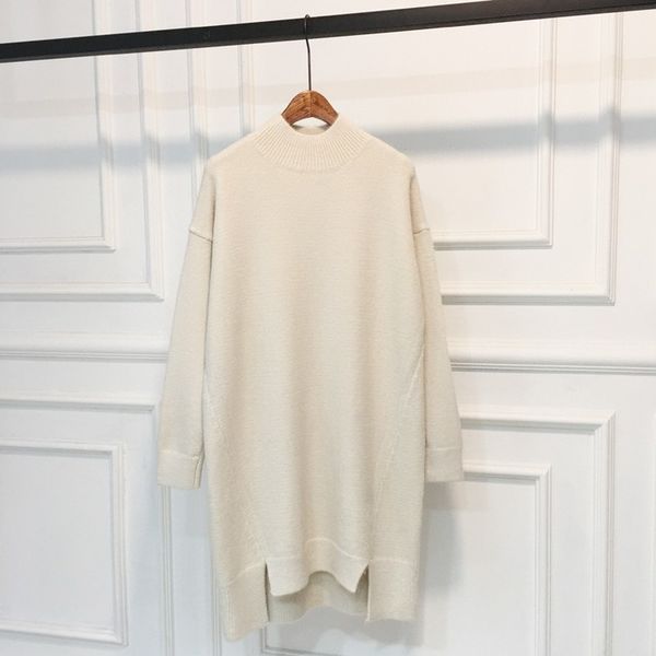 yellow big size long knitting sweater loose fit turtleneck long sleeve women pullovers new fashion tide autumn 2020, White;black
yellow big size long knitting sweater loose fit turtleneck long sleeve women pullovers new fashion tide autumn 2020, White;black