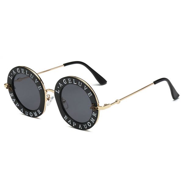 high-end fashion personality sunglasses brand designer sunglasses male female new men's fashion fashion bee round sunglasses letter pat, White;black
high-end fashion personality sunglasses brand designer sunglasses male female new men's fashion fashion bee round sunglasses letter pat, White;black