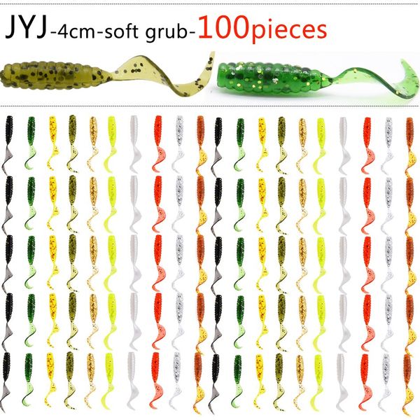 100pcs soft plastic artificial isca pesca circle tail protein grub lure fishing worm moggot grub lure baits 4cm
100pcs soft plastic artificial isca pesca circle tail protein grub lure fishing worm moggot grub lure baits 4cm