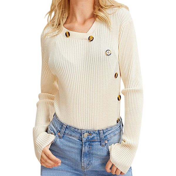women casual sweaters ladies pullover knitted solid color long sleeve v-neck button femme sweater truien dames winter clothes z7, White;black
women casual sweaters ladies pullover knitted solid color long sleeve v-neck button femme sweater truien dames winter clothes z7, White;black