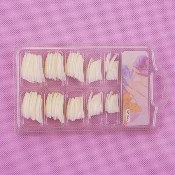 women 100pcs natural color french false nail tips artificial fake nails art acrylic manicure tools, Red;gold
women 100pcs natural color french false nail tips artificial fake nails art acrylic manicure tools, Red;gold