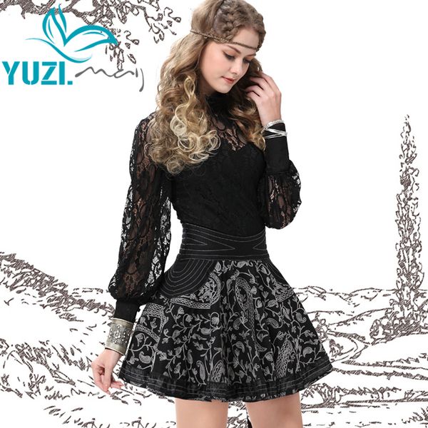 spring new yuzi vintage pleated women a-line skirt floral embroidery high waist mini cotton skirts x3507women clothing saia, Black
spring new yuzi vintage pleated women a-line skirt floral embroidery high waist mini cotton skirts x3507women clothing saia, Black