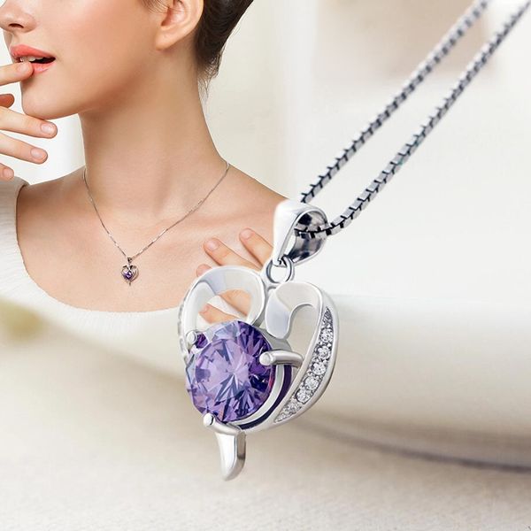 kofsac 925 sterling silver pendant necklace for women fashion jewelry romantic rhinestones zircon heart lady anniversary gift
kofsac 925 sterling silver pendant necklace for women fashion jewelry romantic rhinestones zircon heart lady anniversary gift