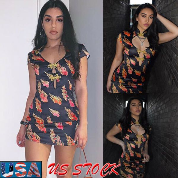 sheongsam dress women bandage bodycon short sleeve evening party club summer slim short mini dress, Black;gray
sheongsam dress women bandage bodycon short sleeve evening party club summer slim short mini dress, Black;gray