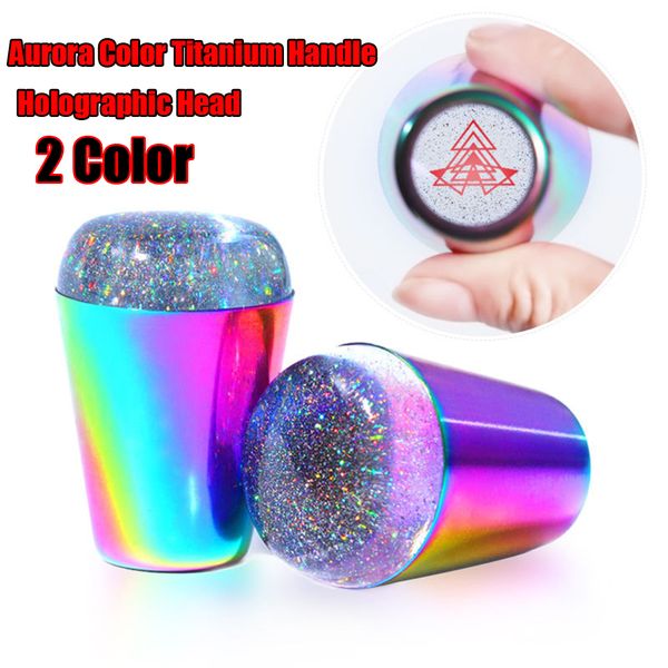 1 pcs new rainbow handle nail stamper shining holographic head clear silicone stamper for nail art stamping plate 2 colors, White
1 pcs new rainbow handle nail stamper shining holographic head clear silicone stamper for nail art stamping plate 2 colors, White