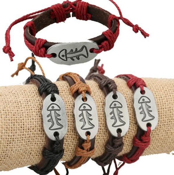 100% leather bracelet fish bone charm men bracelet fashion alloy charms bracelet jewelry party fine jewelry leather for unisex, Golden;silver
100% leather bracelet fish bone charm men bracelet fashion alloy charms bracelet jewelry party fine jewelry leather for unisex, Golden;silver