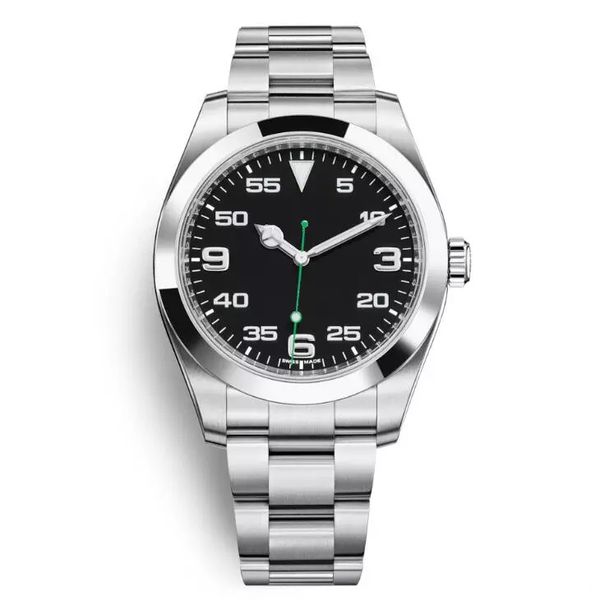 luxury 2813 mens watches stainless steel strap air king black dial green pointer automatic movment self-wind designer watch montre de luxe, Slivery;brown
luxury 2813 mens watches stainless steel strap air king black dial green pointer automatic movment self-wind designer watch montre de luxe, Slivery;brown