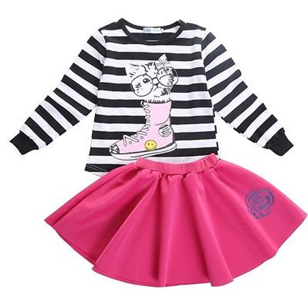 emmababy toddler baby kids girls long sleeve cat print pullover red skirt infant outfits clothes, White
emmababy toddler baby kids girls long sleeve cat print pullover red skirt infant outfits clothes, White