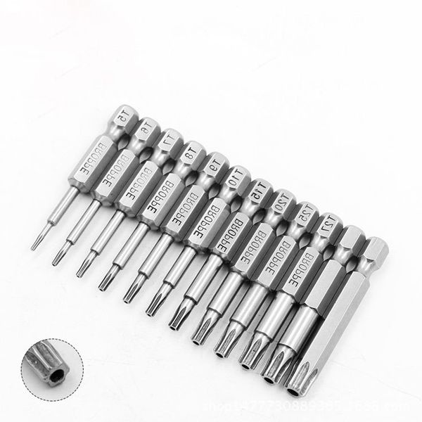 12 pcs/set 1/4" 50mm t5-t40 torx screwdriver bits s2 material magnetic electric drill screwdriver head power driver tools
12 pcs/set 1/4" 50mm t5-t40 torx screwdriver bits s2 material magnetic electric drill screwdriver head power driver tools