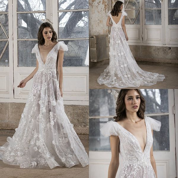 tony ward 2020 wedding dresses capped sleeves lace beads bridal gowns backless sweep train a line wedding dress robe de mariee, White
tony ward 2020 wedding dresses capped sleeves lace beads bridal gowns backless sweep train a line wedding dress robe de mariee, White