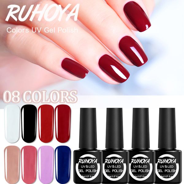 ruhoya 8ml uv gel nail polish semi permanent nail varnish glitter 24 gorgeous colors polish for art gel set, Red;pink
ruhoya 8ml uv gel nail polish semi permanent nail varnish glitter 24 gorgeous colors polish for art gel set, Red;pink