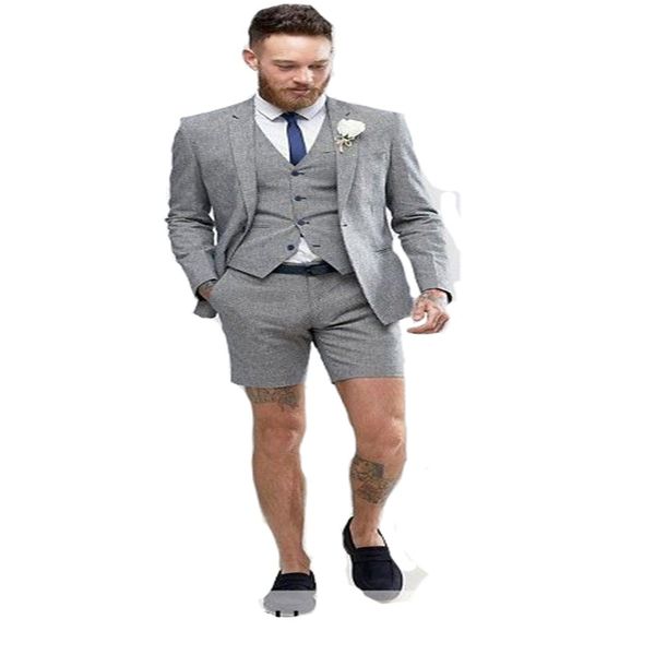 gray 3 piece summer casual men's suits (blazer+short pant+vest) notched lapel slim fit suit single-breasted men's suit, White;black
gray 3 piece summer casual men's suits (blazer+short pant+vest) notched lapel slim fit suit single-breasted men's suit, White;black
