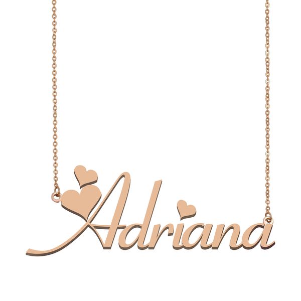 adriana name necklace pendant for women girls birthday gift custom nameplate children friends jewelry 18k gold plated stainless steel, Silver
adriana name necklace pendant for women girls birthday gift custom nameplate children friends jewelry 18k gold plated stainless steel, Silver