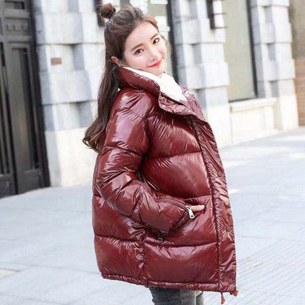women fashion stand collar parker lady casual thicken glossy material jacket pocket zipper warm coat female winter new, Black
women fashion stand collar parker lady casual thicken glossy material jacket pocket zipper warm coat female winter new, Black