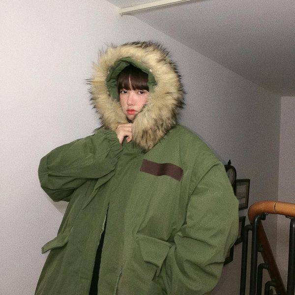 jasmine men's and women's hoods, medium and long cotton padded new winter woolen collars, oversized coat parkas coats, Black
jasmine men's and women's hoods, medium and long cotton padded new winter woolen collars, oversized coat parkas coats, Black