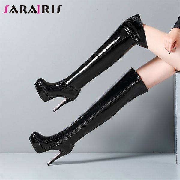 sarairis new plus size 34-48 party over the knee boots lady fashion patent pu leather ladies high heels thigh high boots women, Black
sarairis new plus size 34-48 party over the knee boots lady fashion patent pu leather ladies high heels thigh high boots women, Black