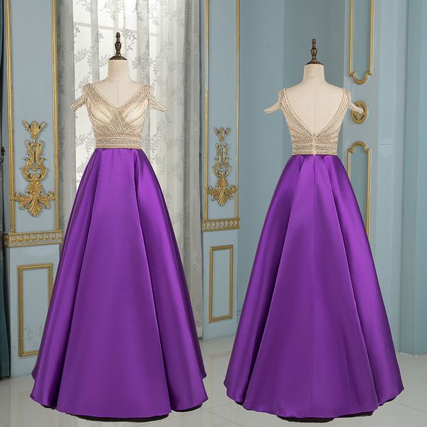 purple deep v neck evening dresses a-line open back with hand heavy beading formal party prom gowns plus size, White;black
purple deep v neck evening dresses a-line open back with hand heavy beading formal party prom gowns plus size, White;black