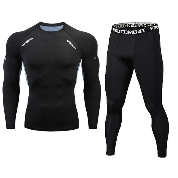 rashguard mens sports running set compression t-shirt + pants print long sleeves fitness training clothes gym yoga suits, Black;blue
rashguard mens sports running set compression t-shirt + pants print long sleeves fitness training clothes gym yoga suits, Black;blue
