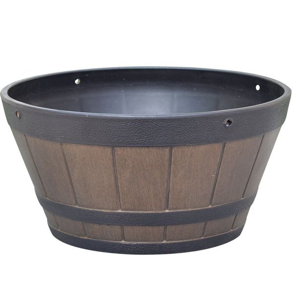 fake wooden barrel resin hanging flowerpot chlorophytum planter indoor decor 12" plastic nursery pots for succulent plants
fake wooden barrel resin hanging flowerpot chlorophytum planter indoor decor 12" plastic nursery pots for succulent plants