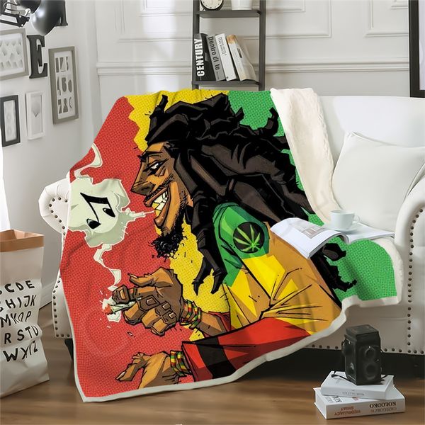 factory wholesale bob marley blanket fashion character blanket 3d print double layer sherpa blanket on bed home textiles
factory wholesale bob marley blanket fashion character blanket 3d print double layer sherpa blanket on bed home textiles