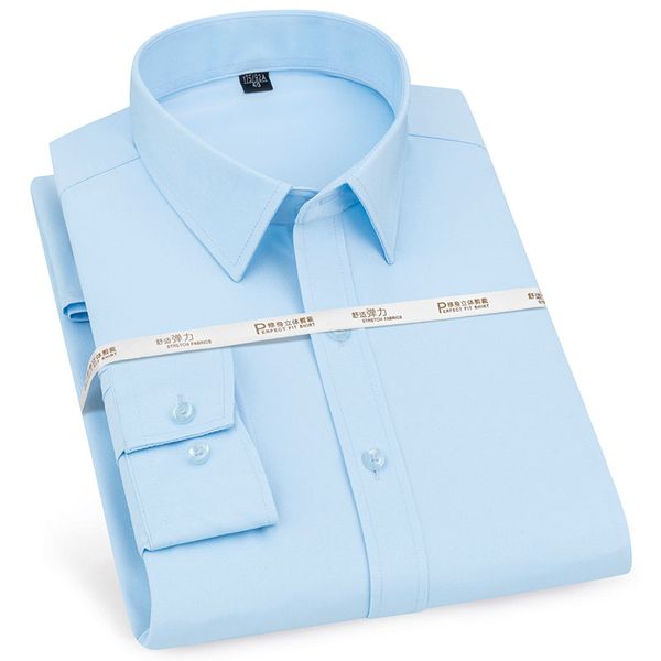 men's dress shirt business long sleeve elastic non-iron solid color regular fit no pocket formal basic work smart casual shirt, White;black
men's dress shirt business long sleeve elastic non-iron solid color regular fit no pocket formal basic work smart casual shirt, White;black