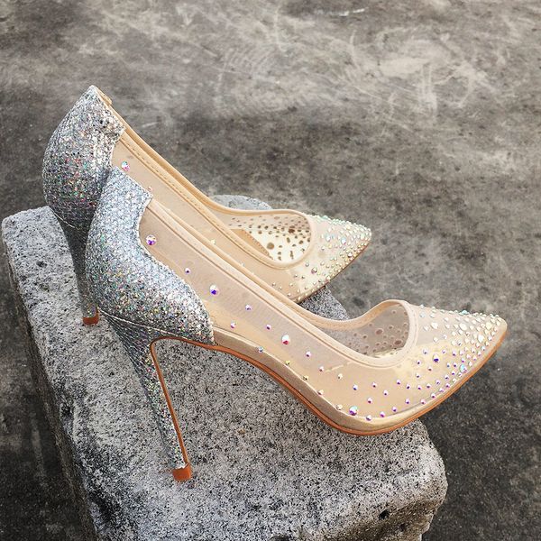 2019 fashion women lady mesh crystal glitter poined toes high heeled heels shoes stiletto heel shoes pump 12cm 10cm, Black
2019 fashion women lady mesh crystal glitter poined toes high heeled heels shoes stiletto heel shoes pump 12cm 10cm, Black