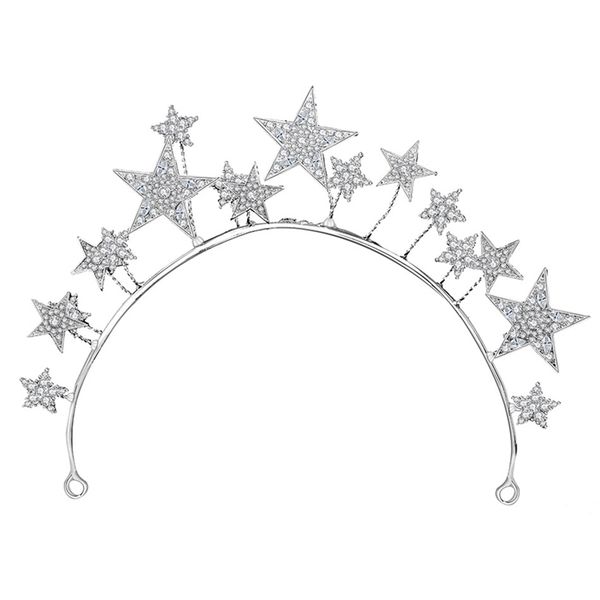 star bride crown headband wedding hair accessories bridal jewelry wedding dress accessories, White;golden
star bride crown headband wedding hair accessories bridal jewelry wedding dress accessories, White;golden