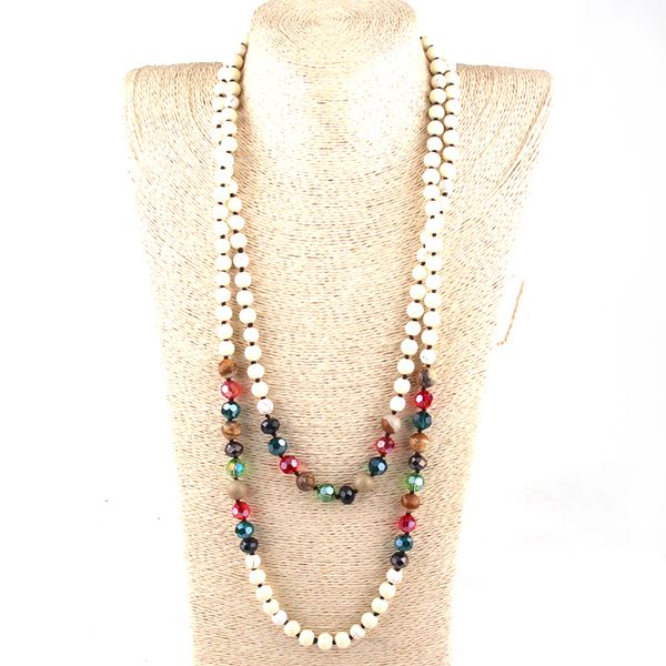 fashion bohemian jewelry 150cm multi crystal glass/stone long knotted necklace, Silver
fashion bohemian jewelry 150cm multi crystal glass/stone long knotted necklace, Silver