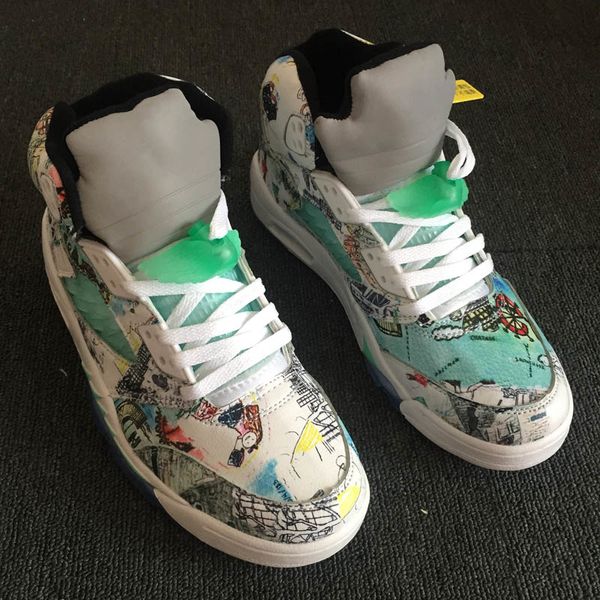 new jumpman v 5 wings white green ice blue graffiti basketball shoes for mens trainers 5s sports sneakers size 8-13
new jumpman v 5 wings white green ice blue graffiti basketball shoes for mens trainers 5s sports sneakers size 8-13