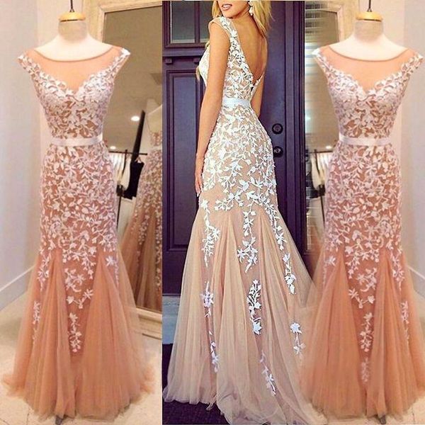 2019 sheer scoop short sleeves mermaid prom dresses lace appliques slim tulle ladies evening party gowns v-shape back vestidos de soiree, Black
2019 sheer scoop short sleeves mermaid prom dresses lace appliques slim tulle ladies evening party gowns v-shape back vestidos de soiree, Black