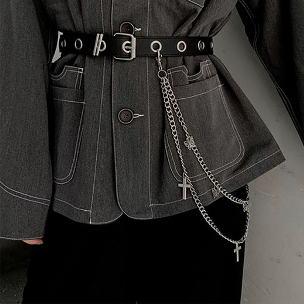 punk belt leather belts for women men chain belt femme fashion cinturon mujer jeans cintos waist riem, Black;brown
punk belt leather belts for women men chain belt femme fashion cinturon mujer jeans cintos waist riem, Black;brown