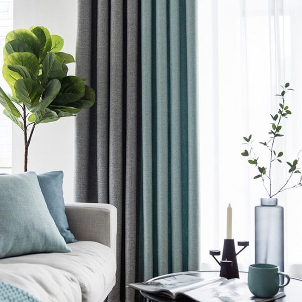 high-end velvet physical shading curtain modern concise style collision color stitching curtain
high-end velvet physical shading curtain modern concise style collision color stitching curtain