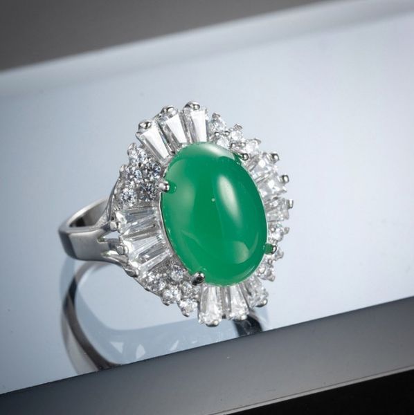 chrysoprase gems oval 925 sterling silver rings decorative border white zircon women's anniversary gift for monter rings
chrysoprase gems oval 925 sterling silver rings decorative border white zircon women's anniversary gift for monter rings