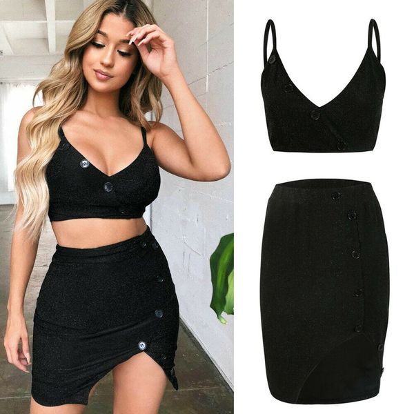 hirigin 2pcs women's button bodycon crop playsuit skirt club party short dress, White
hirigin 2pcs women's button bodycon crop playsuit skirt club party short dress, White